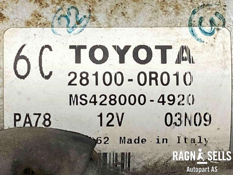 Starter diesel til Toyota RAV4 2009-2013 (Type III, Fase 2)  (281000R010|)