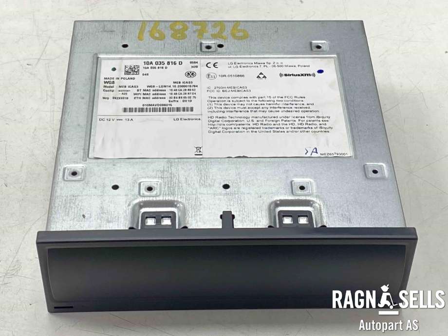 Bilstereo til VW ID.4, 2020-->>  (10A035816D)
