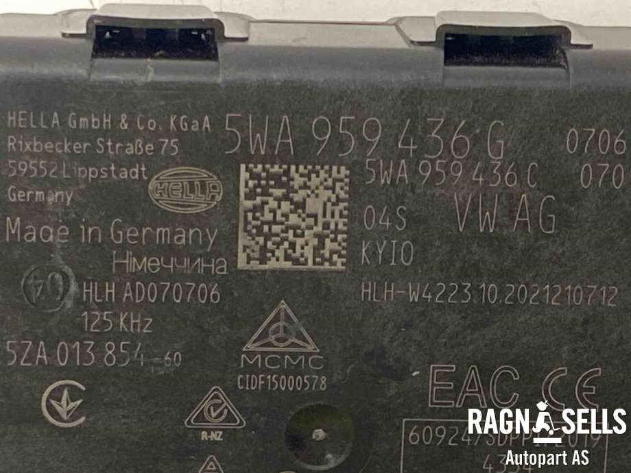 Styreenhet nøkkelfri/keyless til VW ID.4 2020-->>  (HELLA|5WA959436G|)