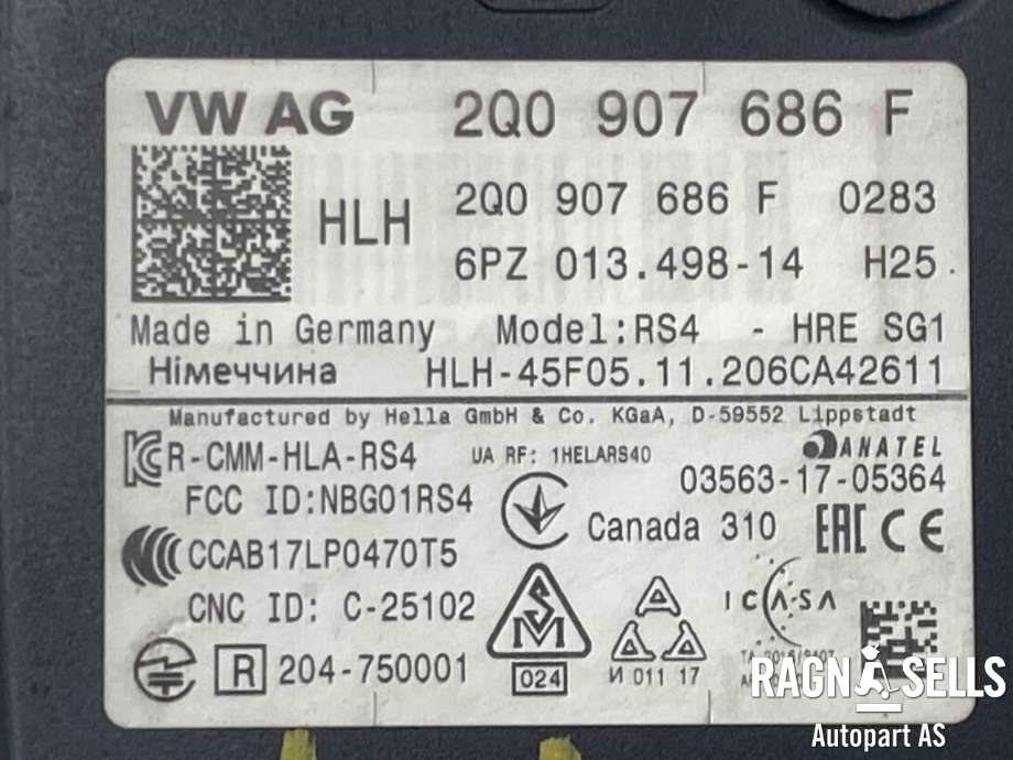 Sensor radar til VW ID.4 2020-->>  (2Q0907686F|)