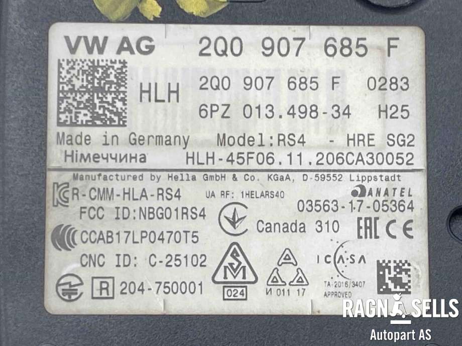 Sensor radar til VW ID.4 2020-->>  (2Q0907685F|)