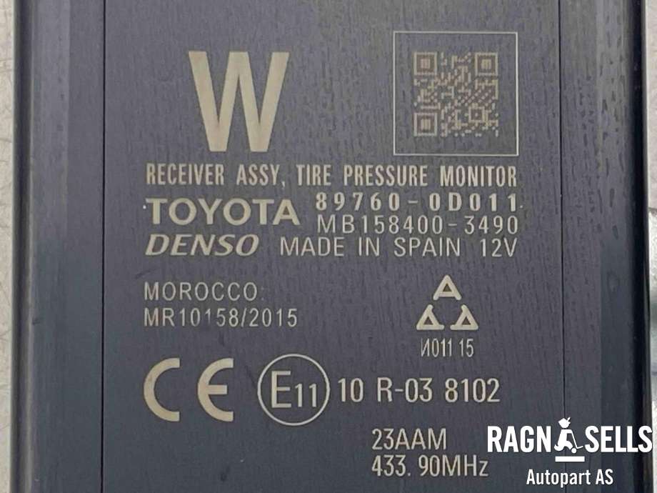 Styreenhet diverse til Toyota Yaris 2014-2020 (Type III, Fase 2)  (897600D011|8976-ODO11|)