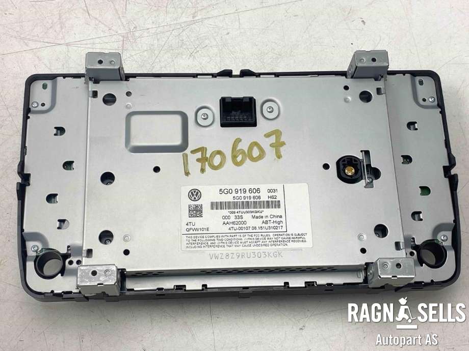 Bilstereo navigasjon skjerm til VW e-Golf 2014-2017 (Fase 1)  (5G0 919 606|)