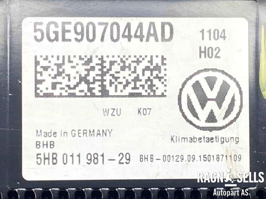 Varmeapparat betjening til VW e-Golf 2014-2017 (Fase 1)  (5GE 907 044 AD|)