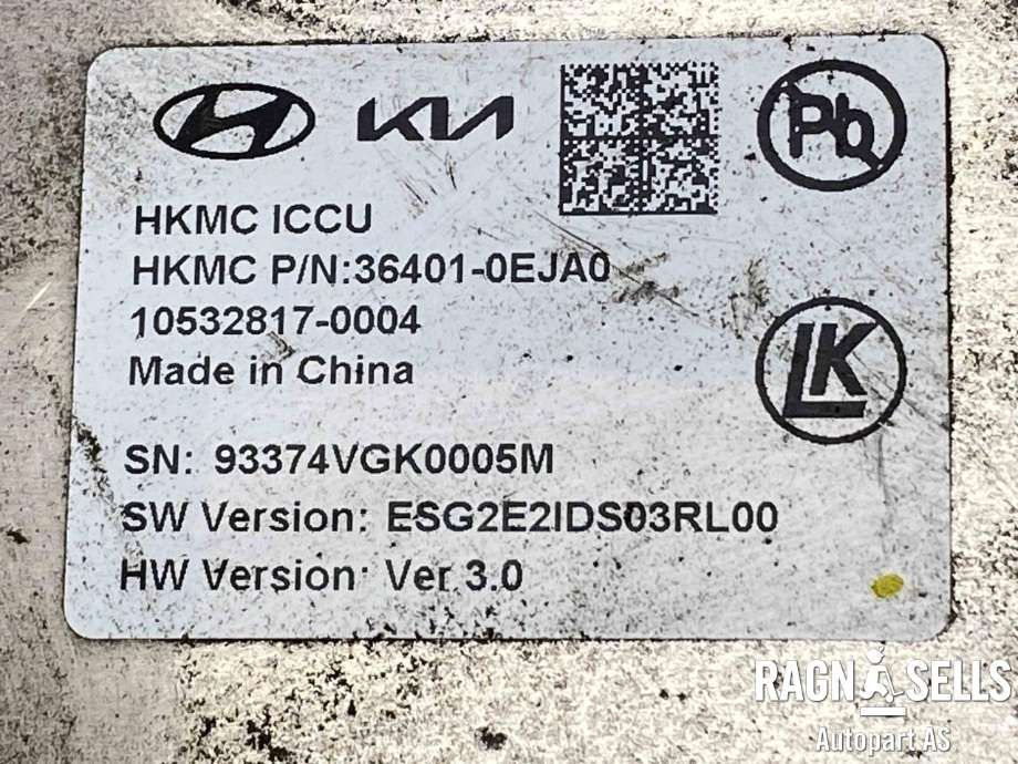 Batterilader (OBC - On Board Charger) til Kia Niro EV 2022-->> (364010EJA0|)