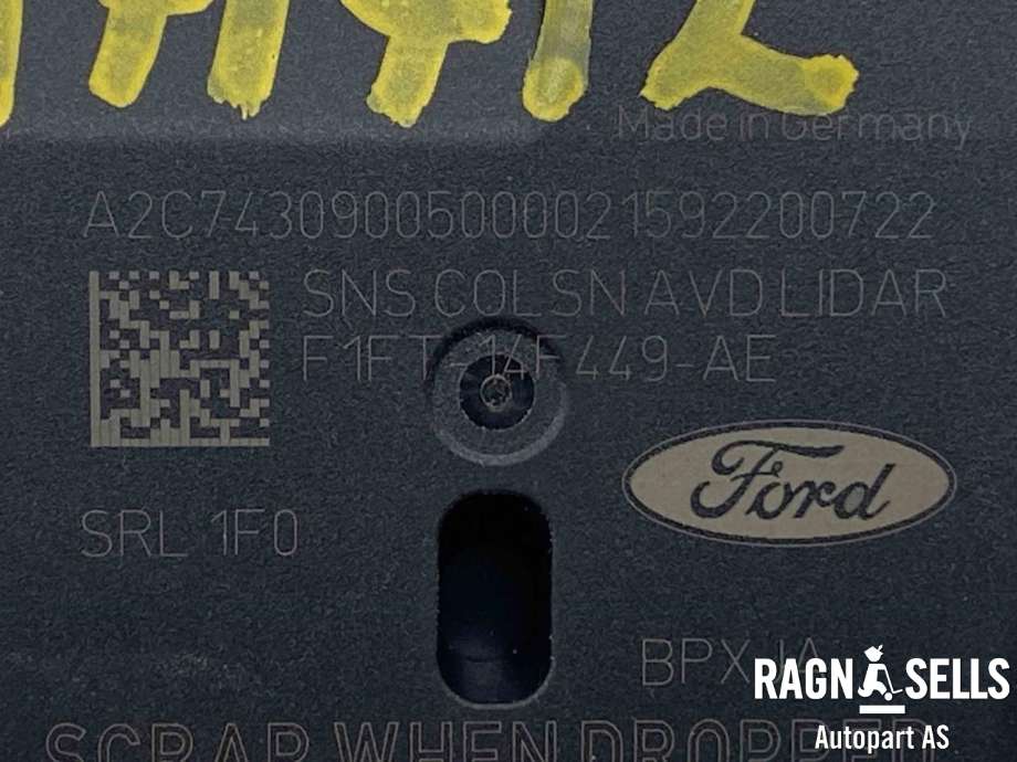 Sensor radar til Ford C-Max 2015-2019 (Type II, Fase 2)  (F1FT-14F449-AF|F1FT-14F449-AE|2039386)