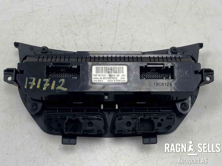 Varmeapparat betjening til Ford C-Max 2015-2019 (Type II, Fase 2)  (F1ET-18C612-DM|F1ET-18C612-DF|2376689)