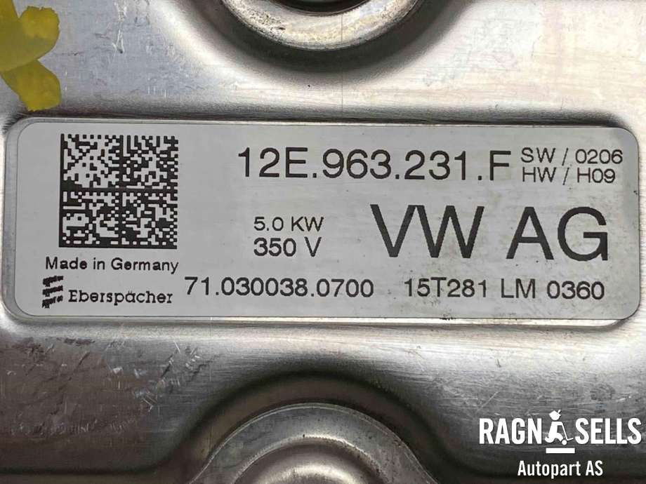 Varmeapparat PTC-heater til VW e-Golf 2014-2017 (Fase 1)  (5QE 819 013 S|)