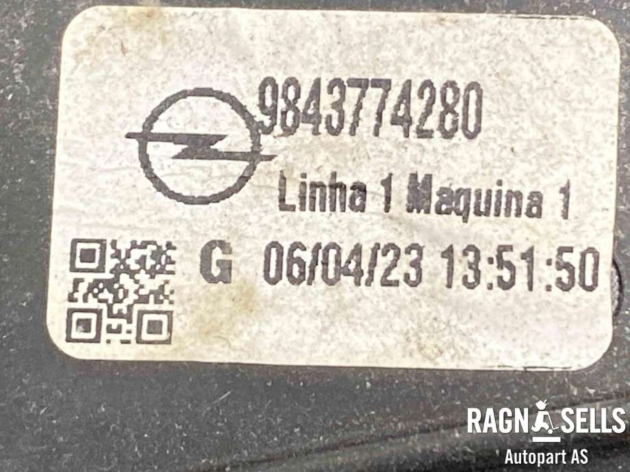 Ruteheis venstre bak til Opel Mokka E 2020-->> (Type II)  (N/A|9843774280|)