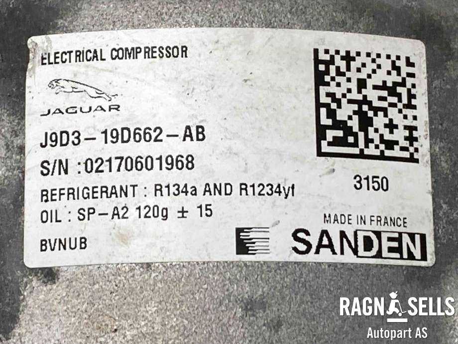 Aircondition kompressor elbil til Jaguar I-PACE 2018-->>  (N2A319D662AC|)