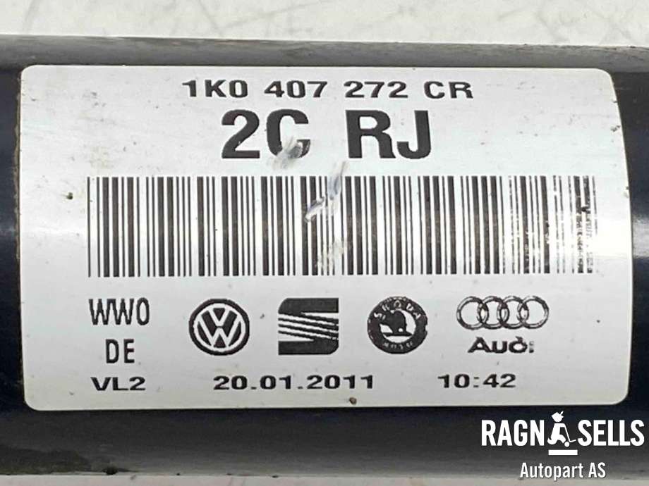 Drivaksel høyre foran, diesel/manuell til VW Golf VI 2008-2012  (1K0 407 272 CR|)