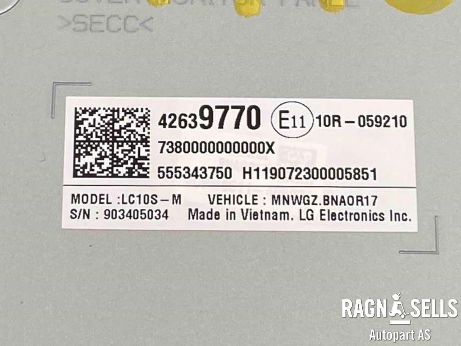 Bilstereo navigasjon skjerm til Opel Ampera-e 2017-->> (Type II)  (42639770|)