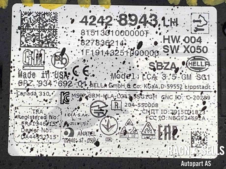 Sensor radar til Opel Ampera-e 2017-->> (Type II)  (42625292|42428943|)