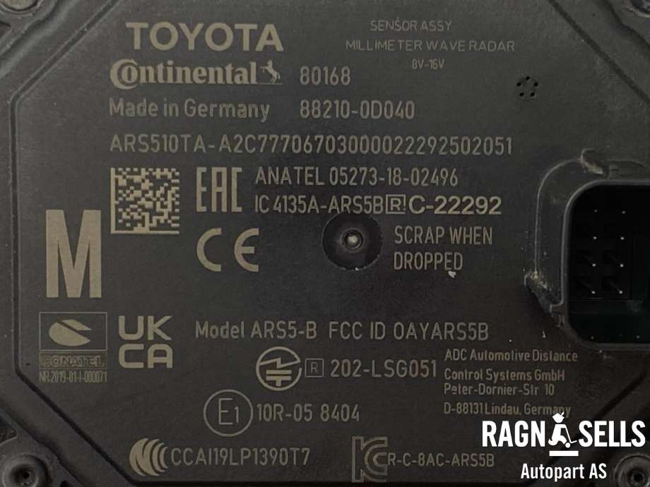 Sensor radar til Toyota Yaris 2020-->> (Type IV)  (882100D040|)