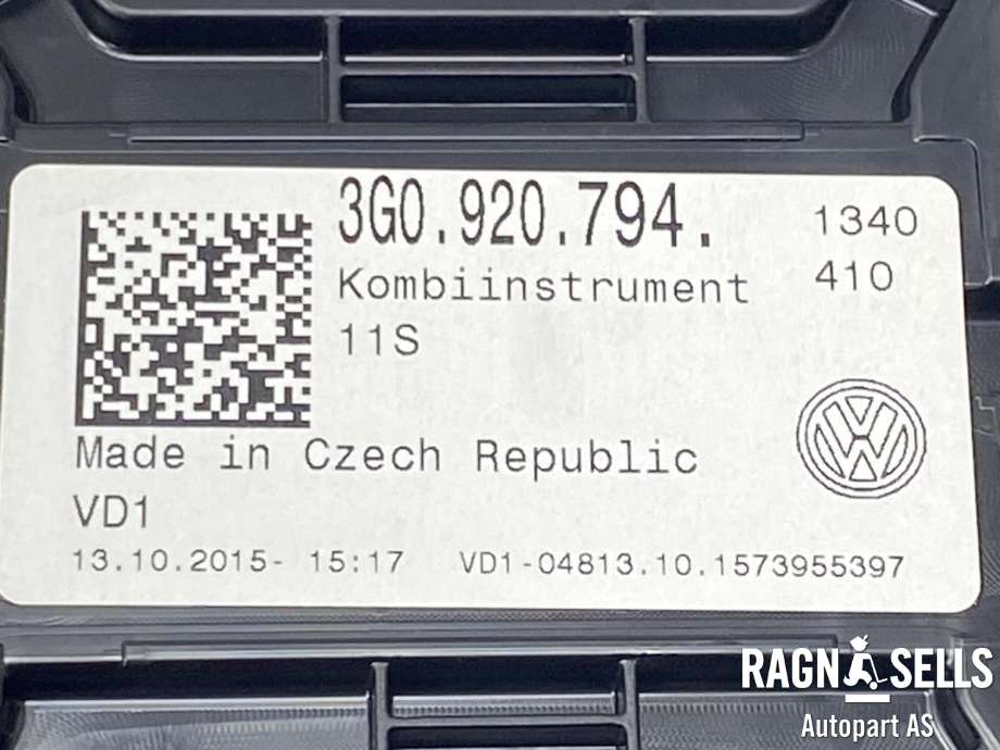 Instrumentpanel til VW Passat 2015-2019 (Fase 1) (B8) (B8) (3G0 920 794|)