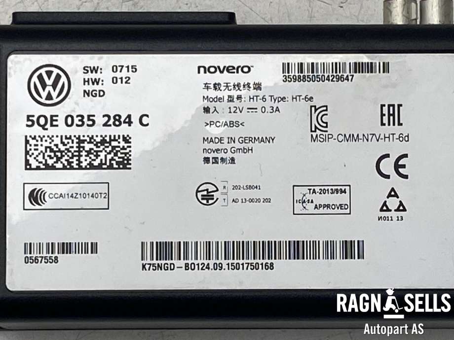 Styreenhet diverse til VW Passat 2015-2019 (Fase 1) (B8) (B8) (5QE035284C|)