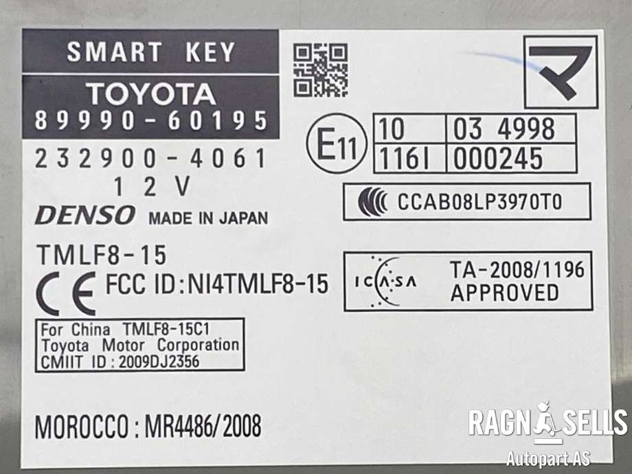 Styreenhet diverse til Toyota Land Cruiser 150 2014-->> (Fase 2)  (8999060195|)