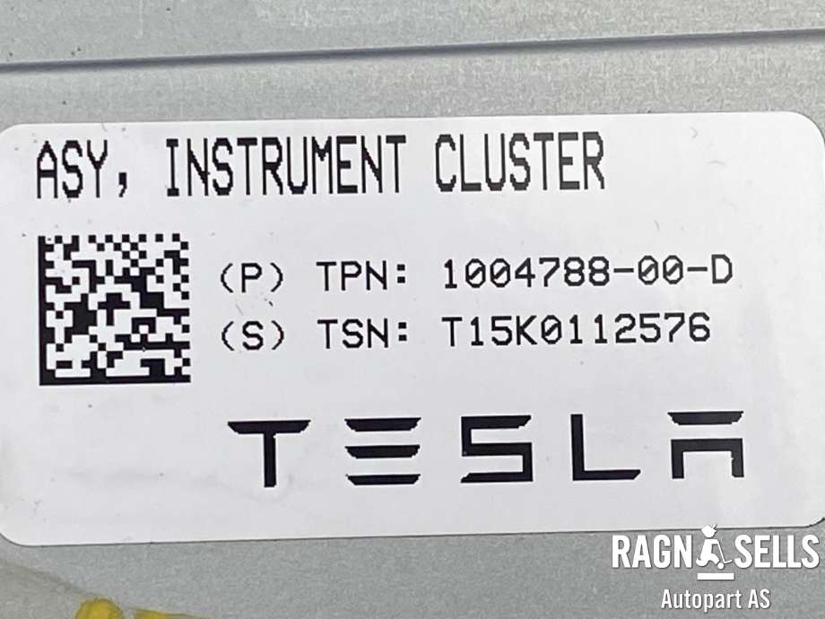 Instrumentpanel til Tesla Model S 2013-2016 (Fase 1)  (1004788-00-D|)