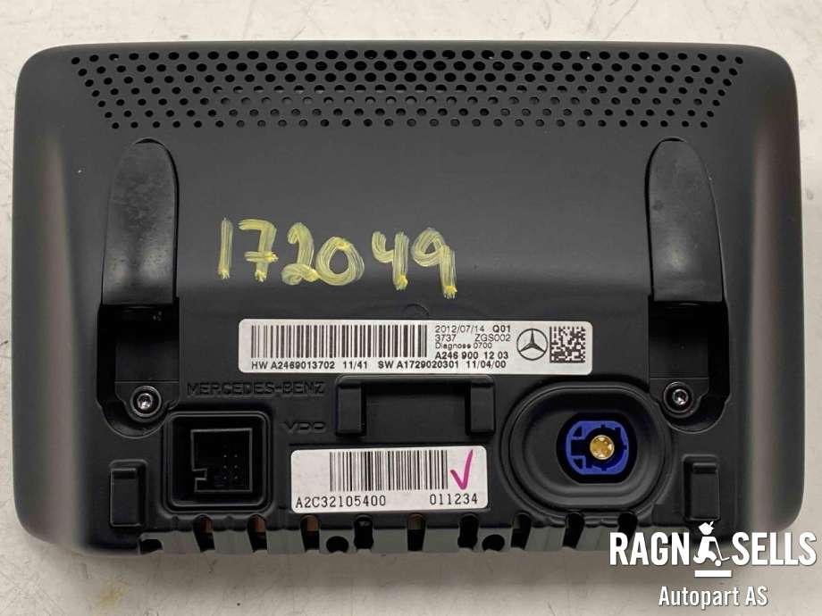 Multimedia display (MCU - Media Controller Unit) til Mercedes B-Klasse 2011-2018 (W246) (W246) (A 246 900 12 03||A 246 900 12 06)