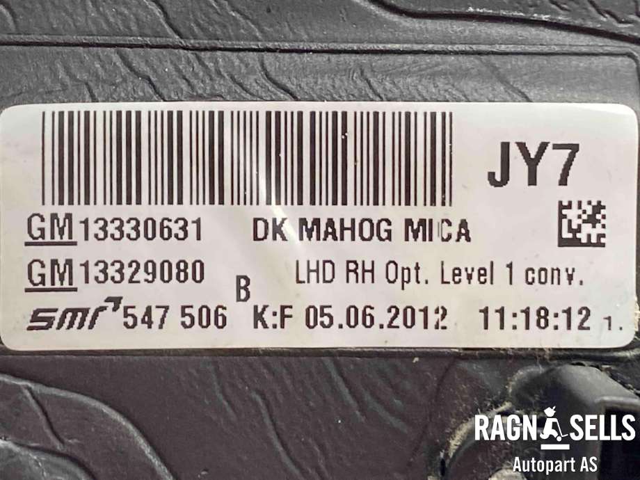 Speil høyre til Opel Insignia A 2009-2014  (6428291||13268766|13329081)