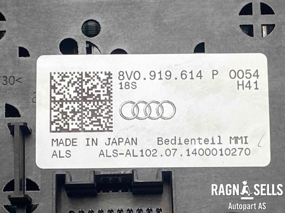 Bilstereo betjeningspanel til Audi A3 2012-2016 (Type III, Fase 1)  (8V0 919 614 P|)