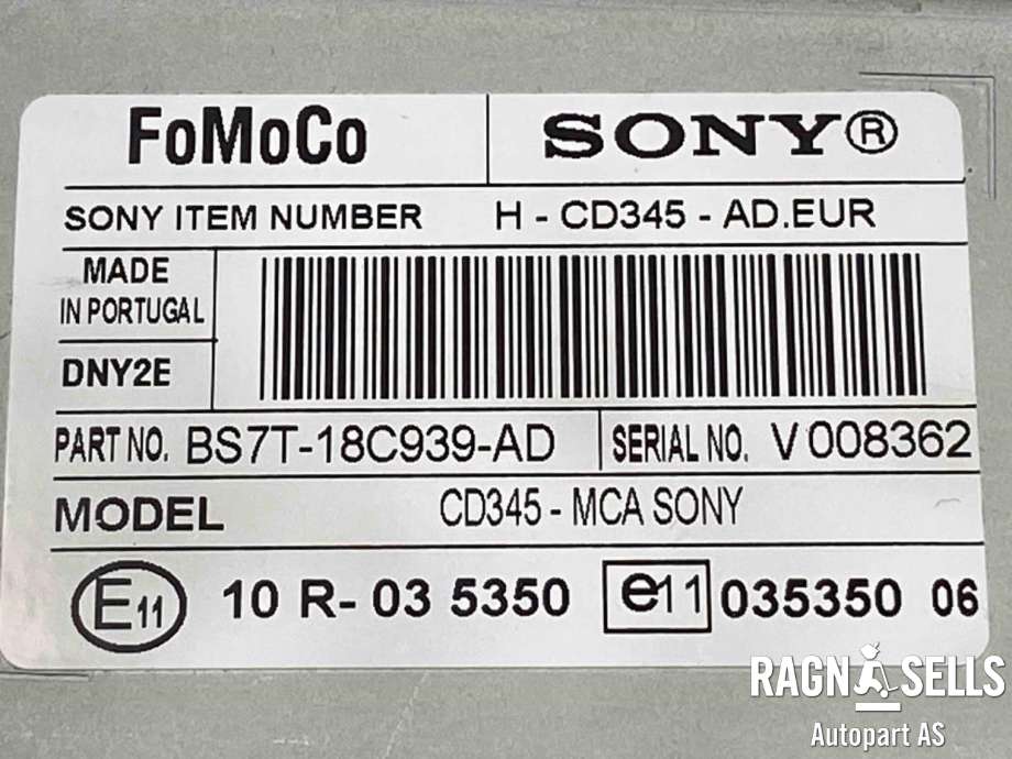 Bilstereo til Ford S-Max 2010-2015 (Type I, Fase 2)  (BS7T-18C939-AD|)
