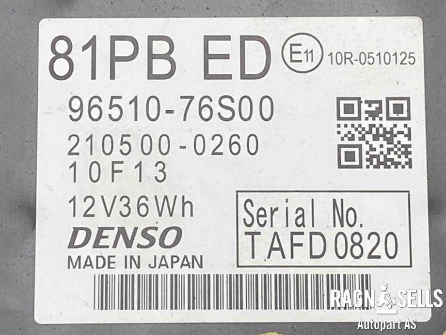 Batteripakke hybrid til Suzuki Vitara 2015-->> (Type IV)  (96510-76S00|)