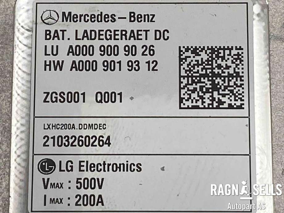 Batterilader (OBC - On Board Charger) til Mercedes EQC 2019-->>  (A 000 900 90 26||A0009019312)