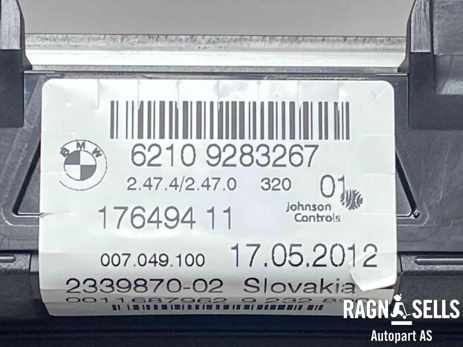 Instrumentpanel til BMW X3 2010-2017 (F25) (F25) (62 10 6 843 041|62 10 8 794 196|9283267)