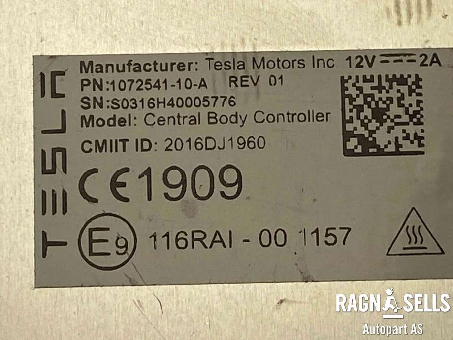Styreenhet comfort (BCM) til Tesla Model X 2016-->>  (1072541-10-A|)