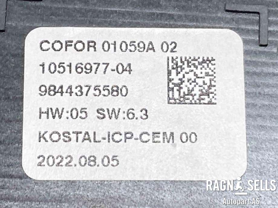 Varmeapparat betjening til Citroën ë-C4 2020-->>  (98 316 329 80|9844375580|)