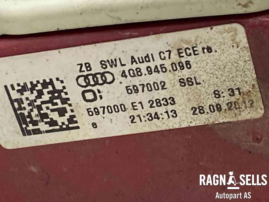 Baklykt høyre ytre til Audi A7 2010-2014 (Type I, Fase 1)  (4G8 945 096|)