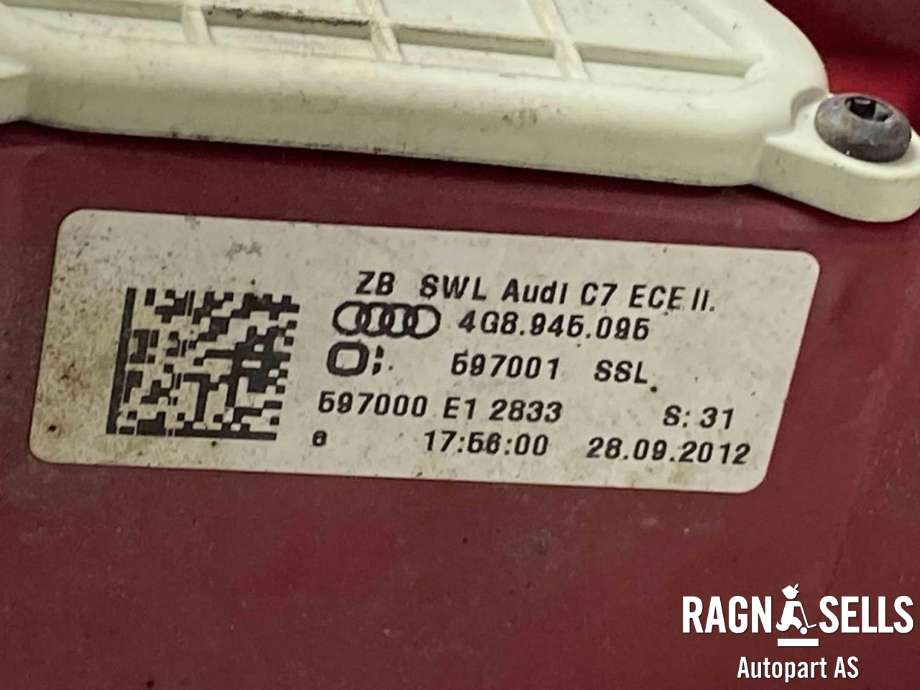 Baklykt venstre ytre til Audi A7 2010-2014 (Type I, Fase 1)  (4G8 945 095|)