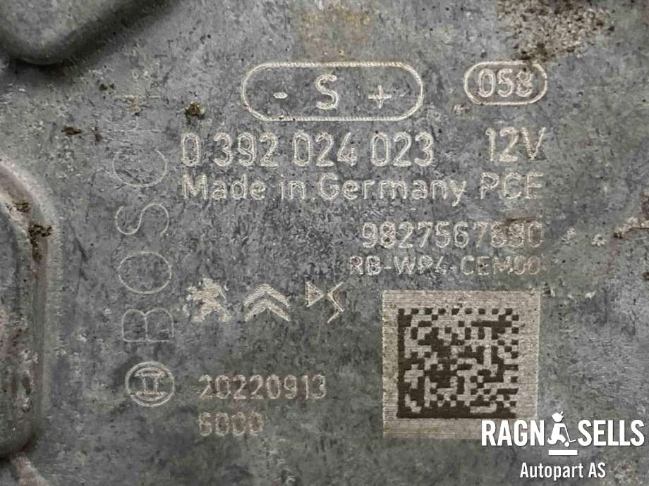 Vannpumpe elektrisk til Citroën ë-C4 2020-->>  (98 275 678 80||0 392 024 023)