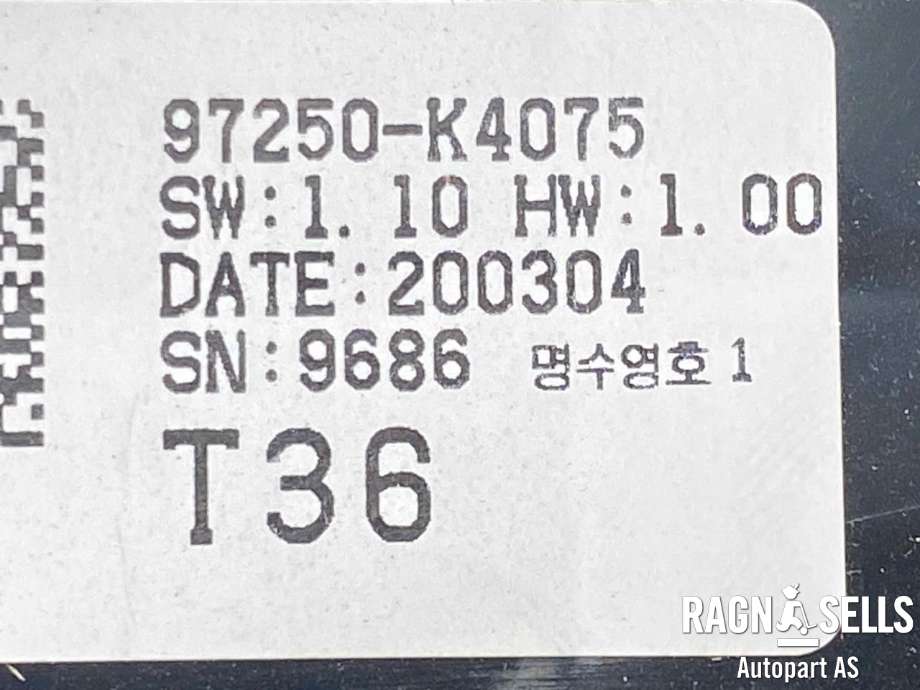 Varmeapparat betjening til Hyundai Kona 2017-2021 (Type I, Fase 1)  (97250K4075SPS|97250K4075|)