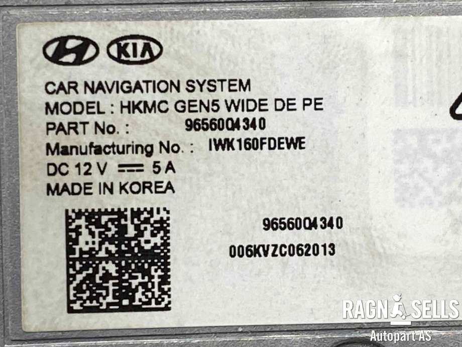 Bilstereo navigasjon skjerm til Kia Niro 2016-2021  (96560Q4340|)