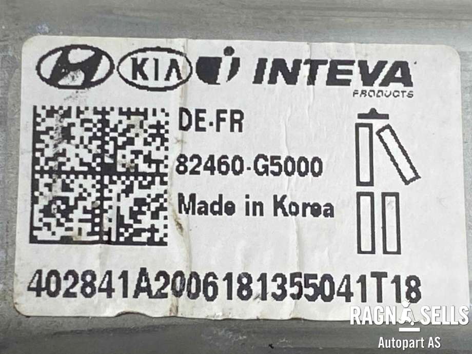 Ruteheis, kun motor, høyre foran til Kia Niro 2016-2021  (INTEVA|83481Q4000|)