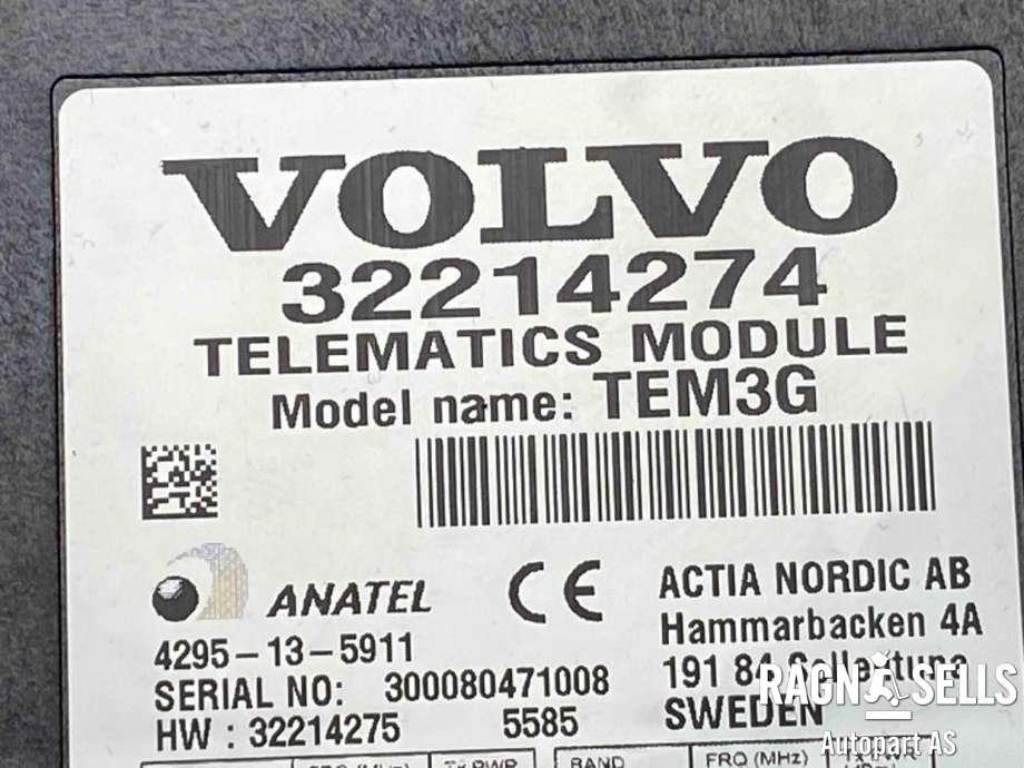 Styreenhet diverse til Volvo V60 / V60 CC 2018-->> (Type II)  (36011530|32214274|)