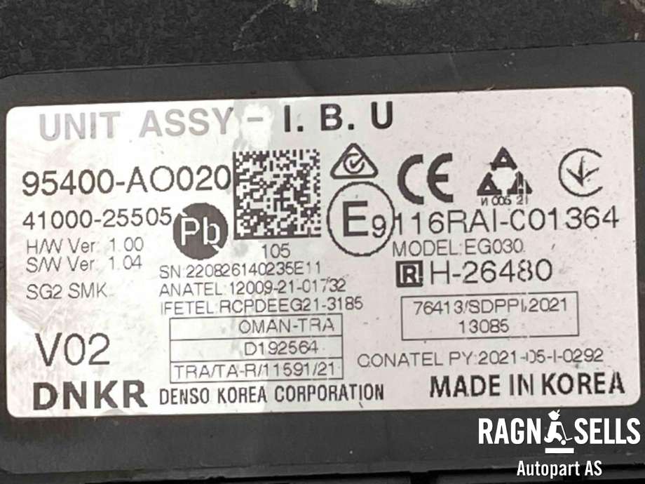 Styreenhet comfort (BCM) til Kia Niro EV 2022-->>  (95400AO020||4100025505)