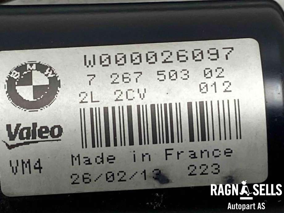 Viskermotor frontrute komplett m/overføring til BMW 3-Serie 2012-2018 (F30/F31/F34) (F30/F31/F34) (61 61 7 260 488|61 61 7 267 503|)