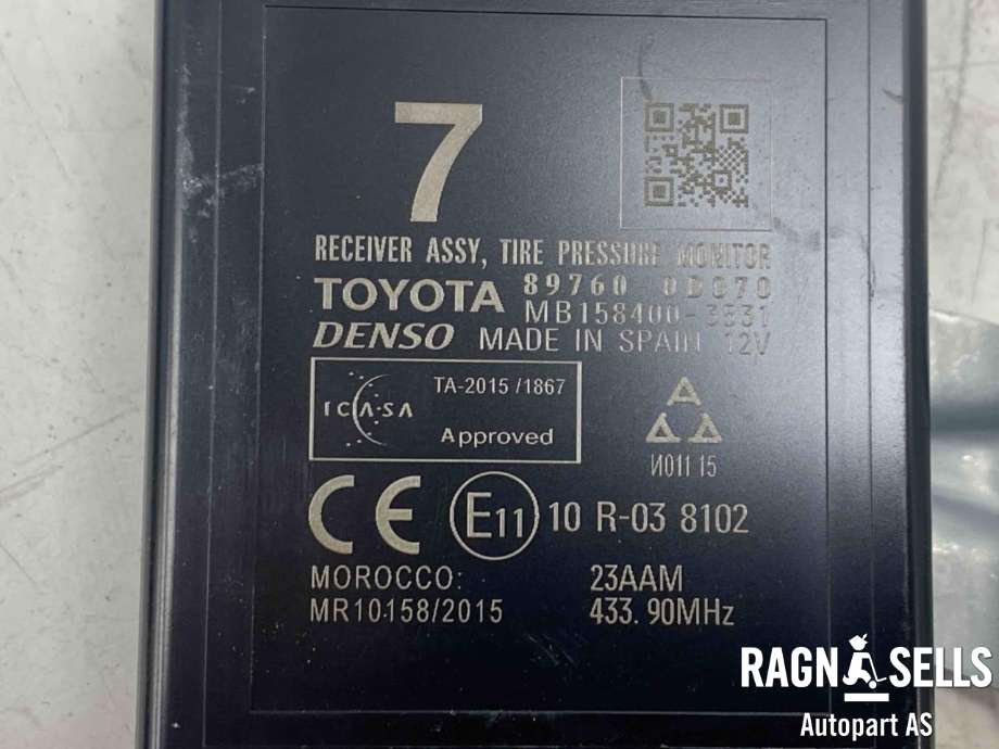 Styreenhet diverse til Toyota Yaris 2014-2020 (Type III, Fase 2)  (897600D070|)