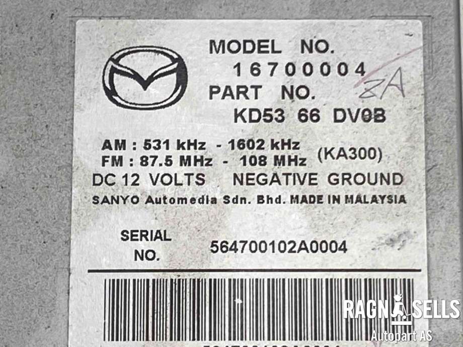Bilstereo navigasjon til Mazda CX-5 2012-2017 (Type I)  (KD53-66-DV0B|)