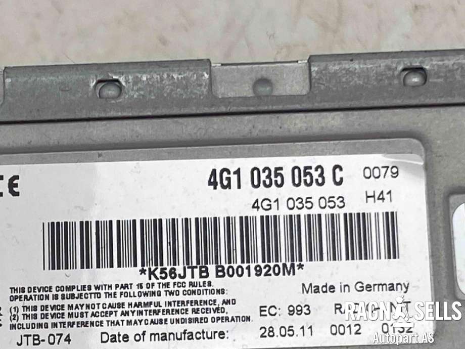 Styreenhet diverse til Audi A7 2010-2014 (Type I, Fase 1)  (4G1 035 053 C|4G1 035 053 E|)