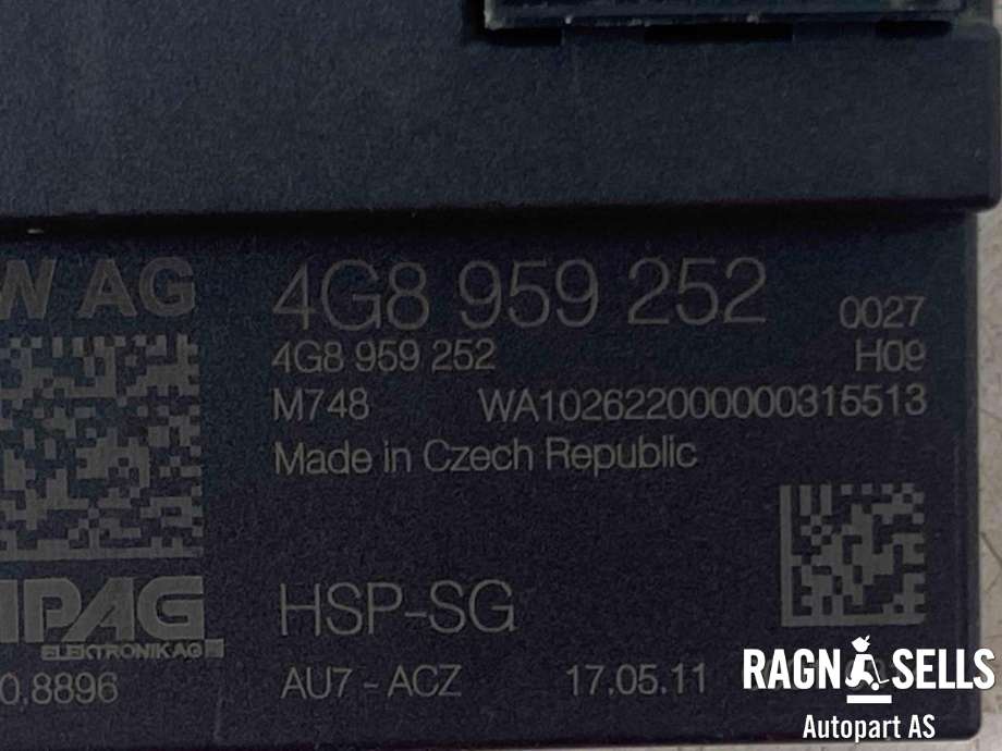 Styreenhet diverse til Audi A7 2010-2014 (Type I, Fase 1)  (4G8 959 252|)