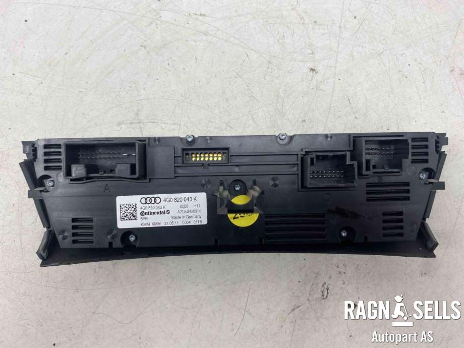 Varmeapparat betjening til Audi A7 2010-2014 (Type I, Fase 1)  (4G0 820 043 K|)