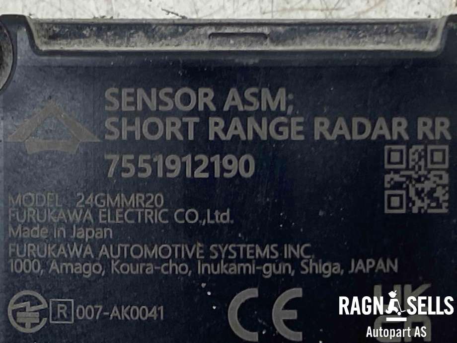 Sensor radar til Isuzu D-Max 2021-->> (Type III)  (7551912190|)