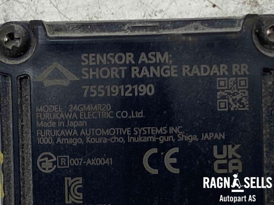 Sensor radar til Isuzu D-Max 2021-->> (Type III)  (7551912190|)