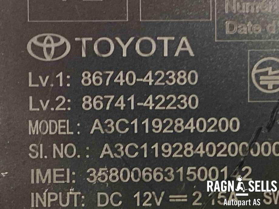 Styreenhet diverse til Lexus RZ 2023-->>  (8674042380|8674142230|A3C1192840200)