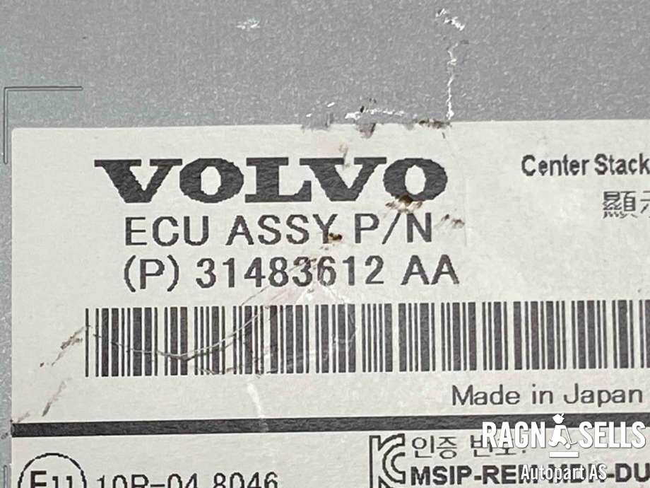 Bilstereo navigasjon skjerm til Volvo V60/V60 CC 2013-2018 (Type I, Fase 2)  (36011463|31483612|)