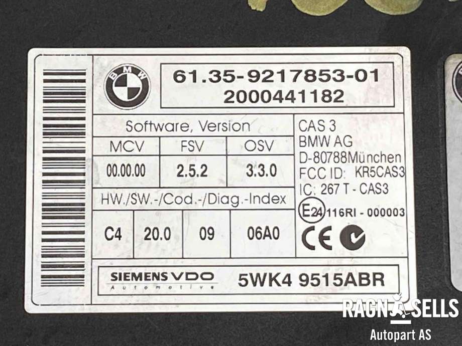 Styreenhet ecas til BMW X1 2009-2015 (E84) (E84) (61 35 9 395 657|61 35 9 217 853|)